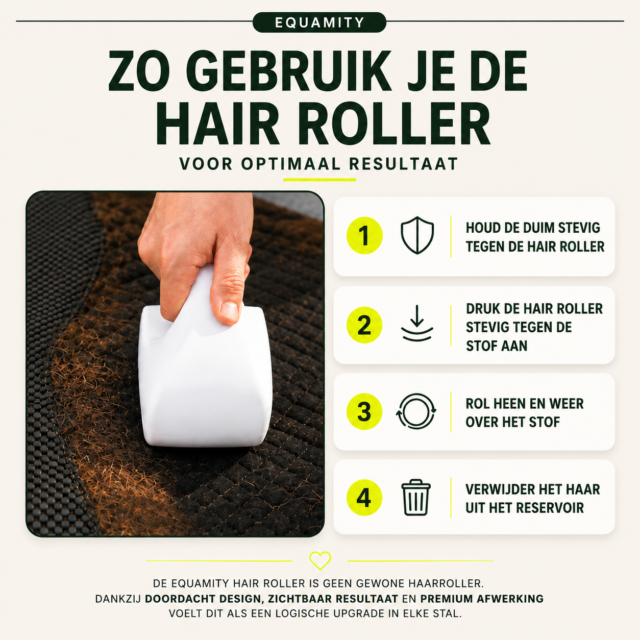 HorseHair Clean Roller gebruiksaanwijzingen